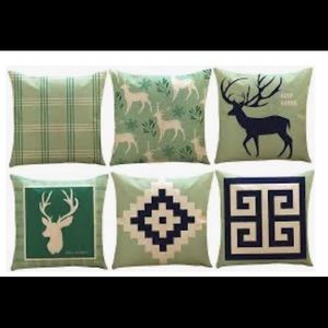 ZUEXT Green Geometric Throw Pillows Covers